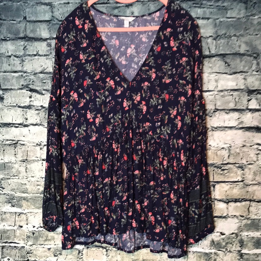 Oversized Lucky Brand Smocked Top